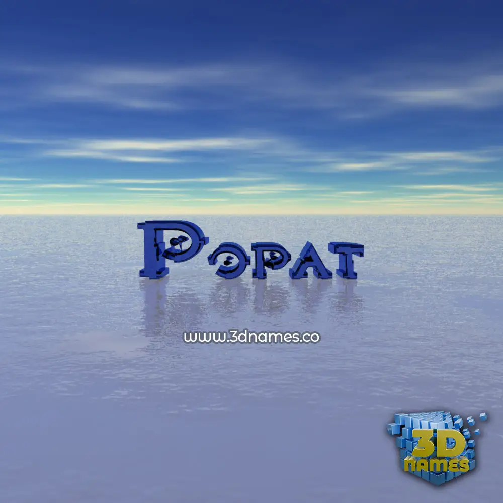 popat in Horizon style - 3D name wallpaper