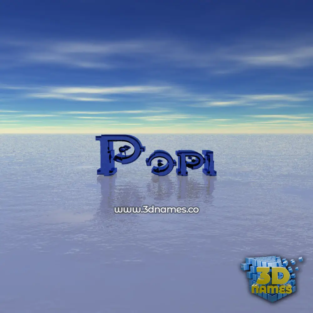 popi in Horizon style - 3D name wallpaper