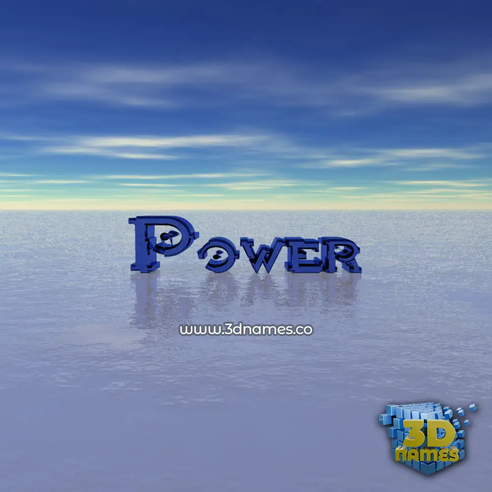 power in Horizon style - 3D name wallpaper