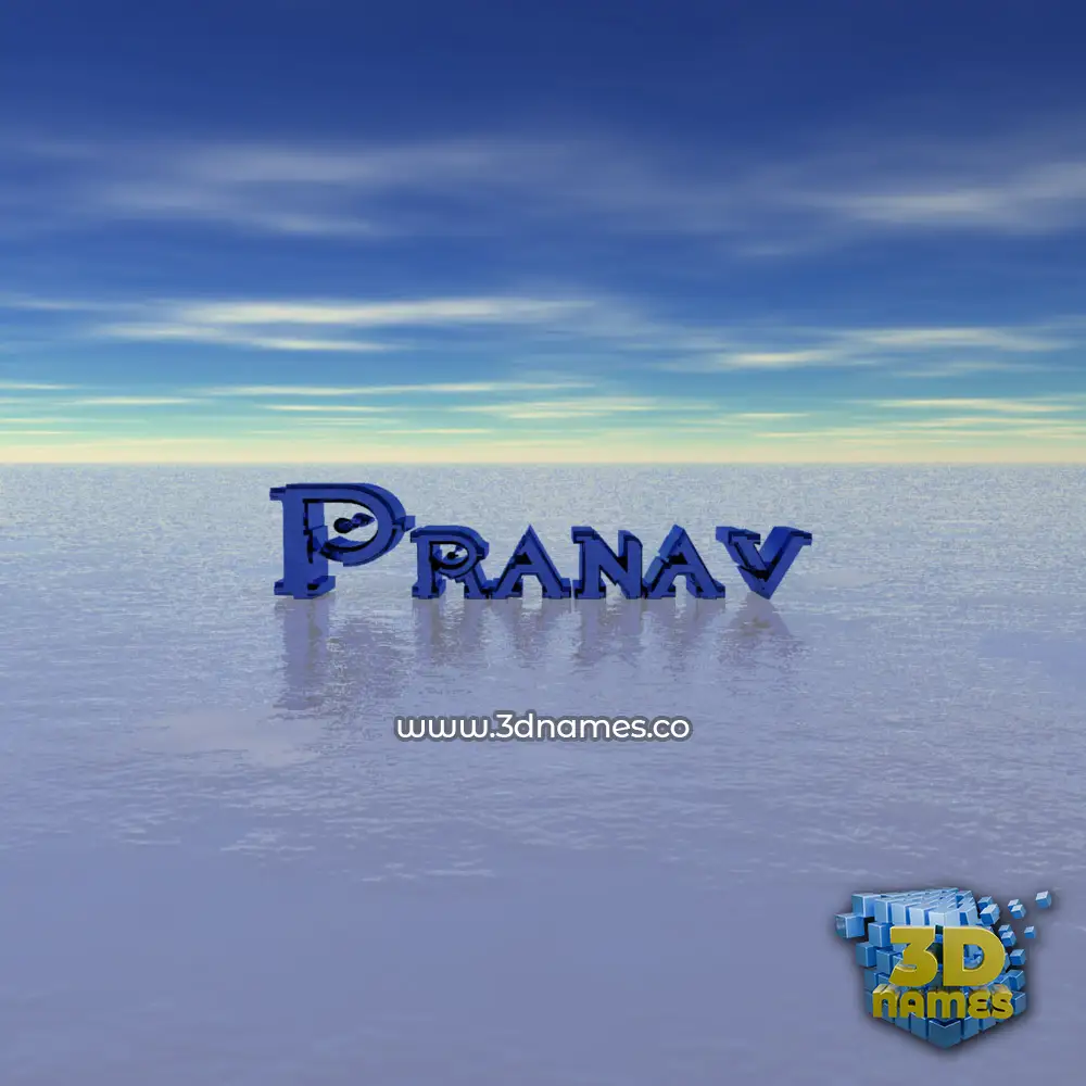 pranav in Horizon style - 3D name wallpaper