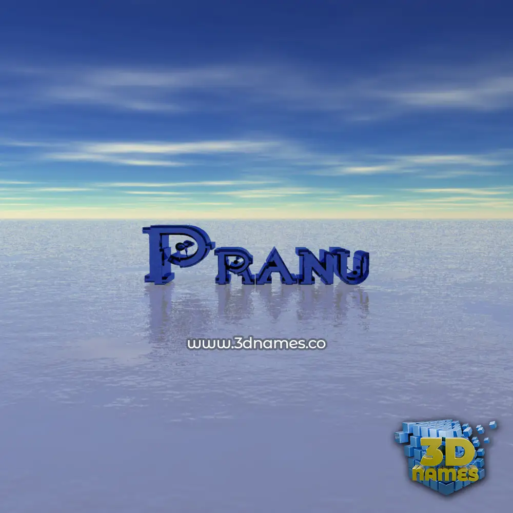 pranu in Horizon style - 3D name wallpaper