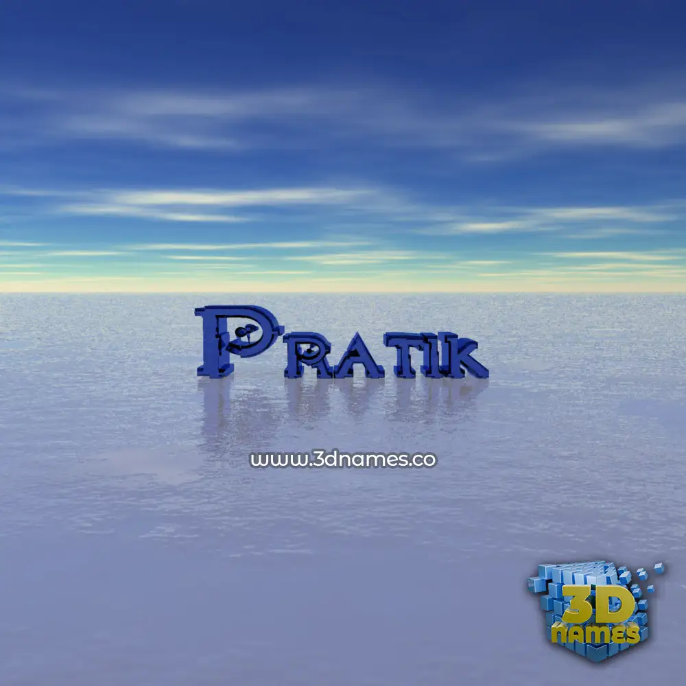 pratik in Horizon style - 3D name wallpaper
