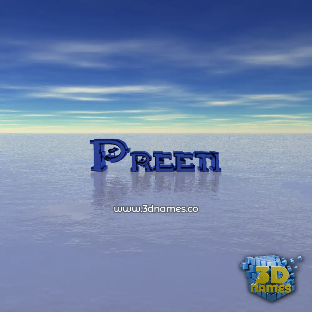 preeti in Horizon style - 3D name wallpaper