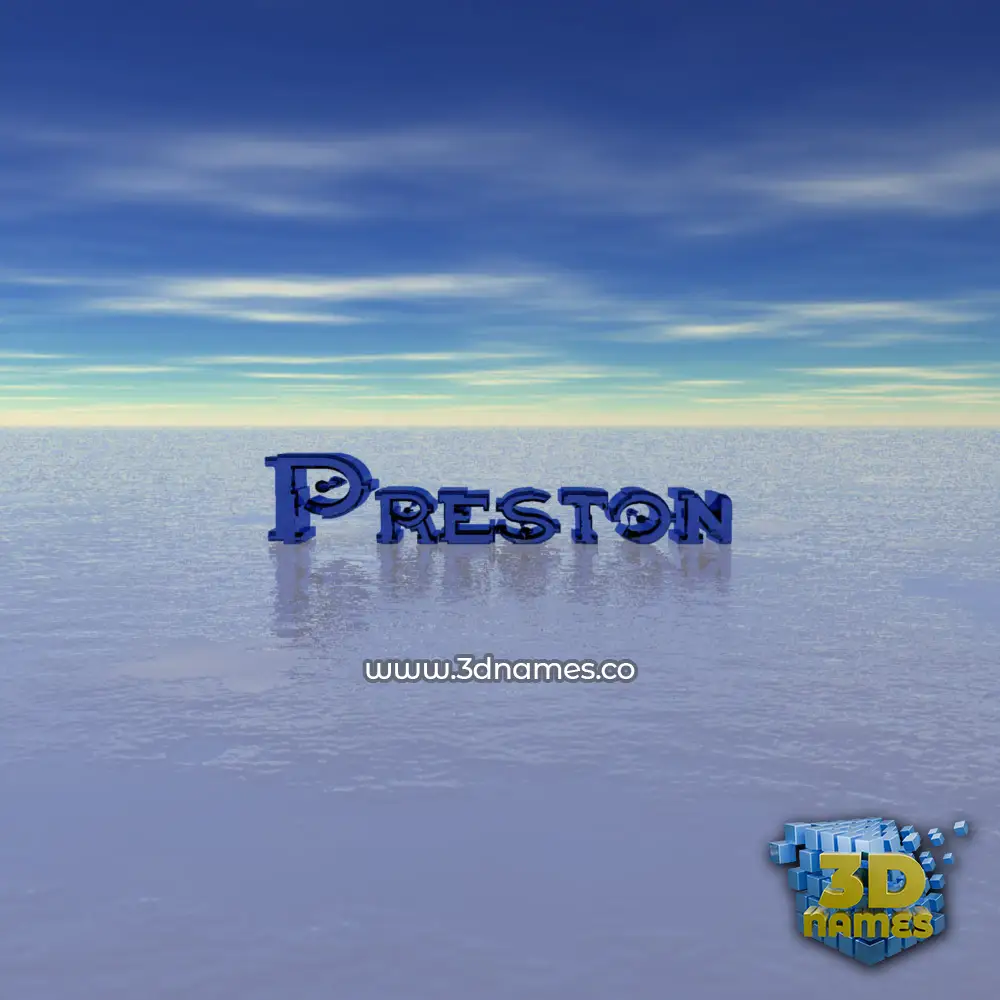 preston in Horizon style - 3D name wallpaper