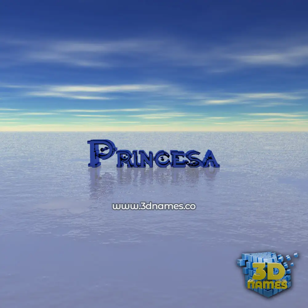 princesa in Horizon style - 3D name wallpaper