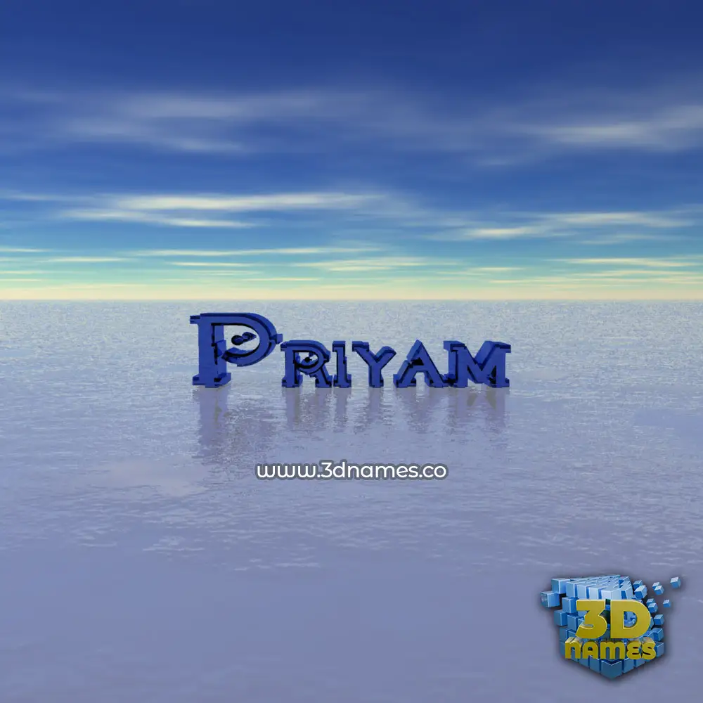 priyam in Horizon style - 3D name wallpaper