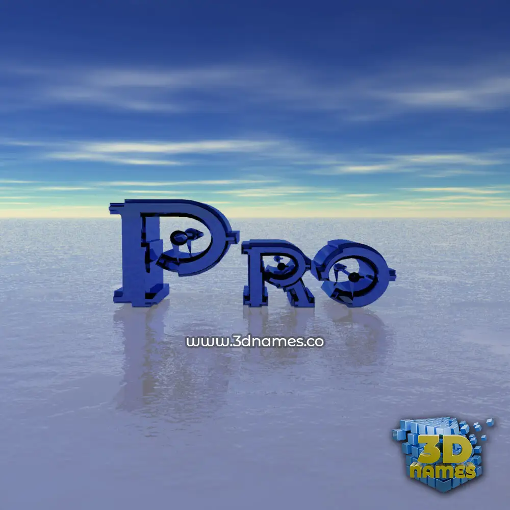 pro in Horizon style - 3D name wallpaper