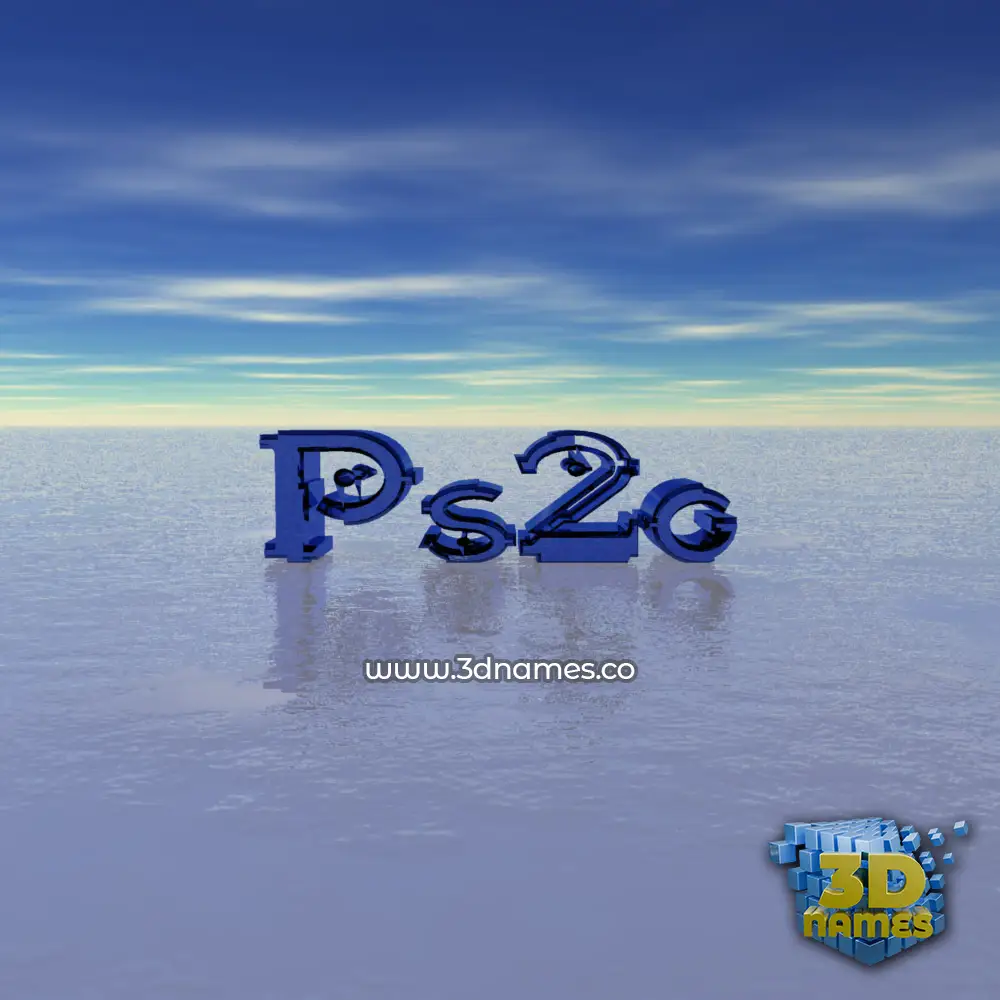 ps2g in Horizon style - 3D name wallpaper