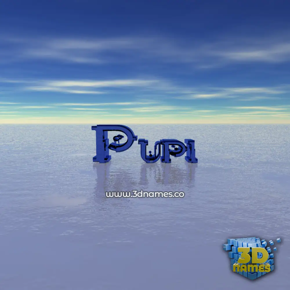 pupi in Horizon style - 3D name wallpaper