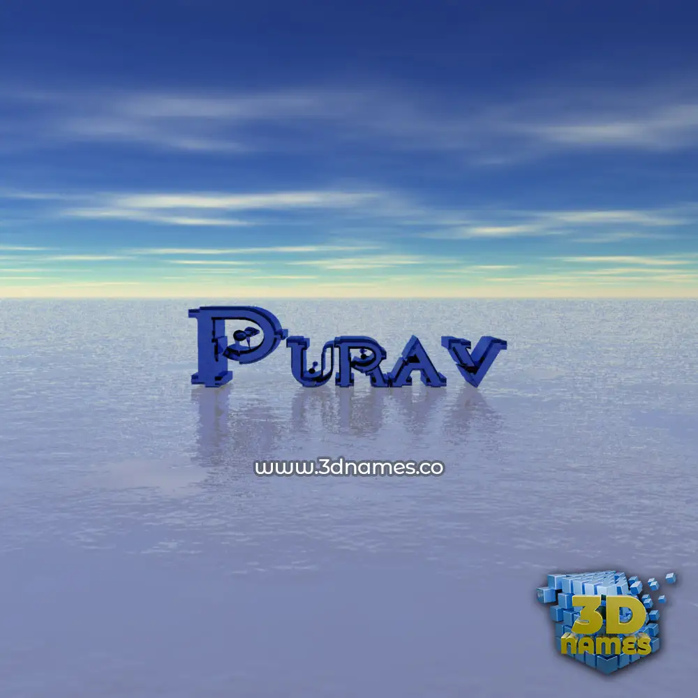 purav in Horizon style - 3D name wallpaper