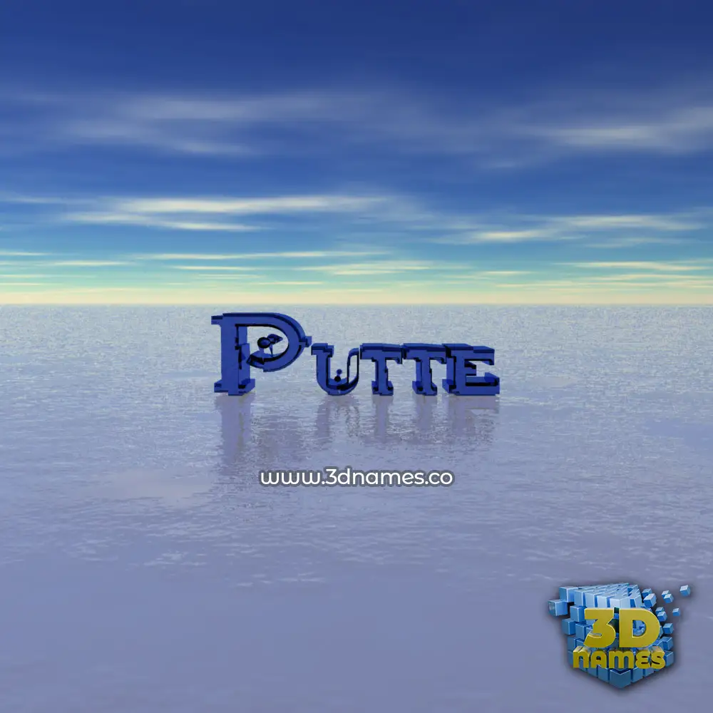 putte in Horizon style - 3D name wallpaper
