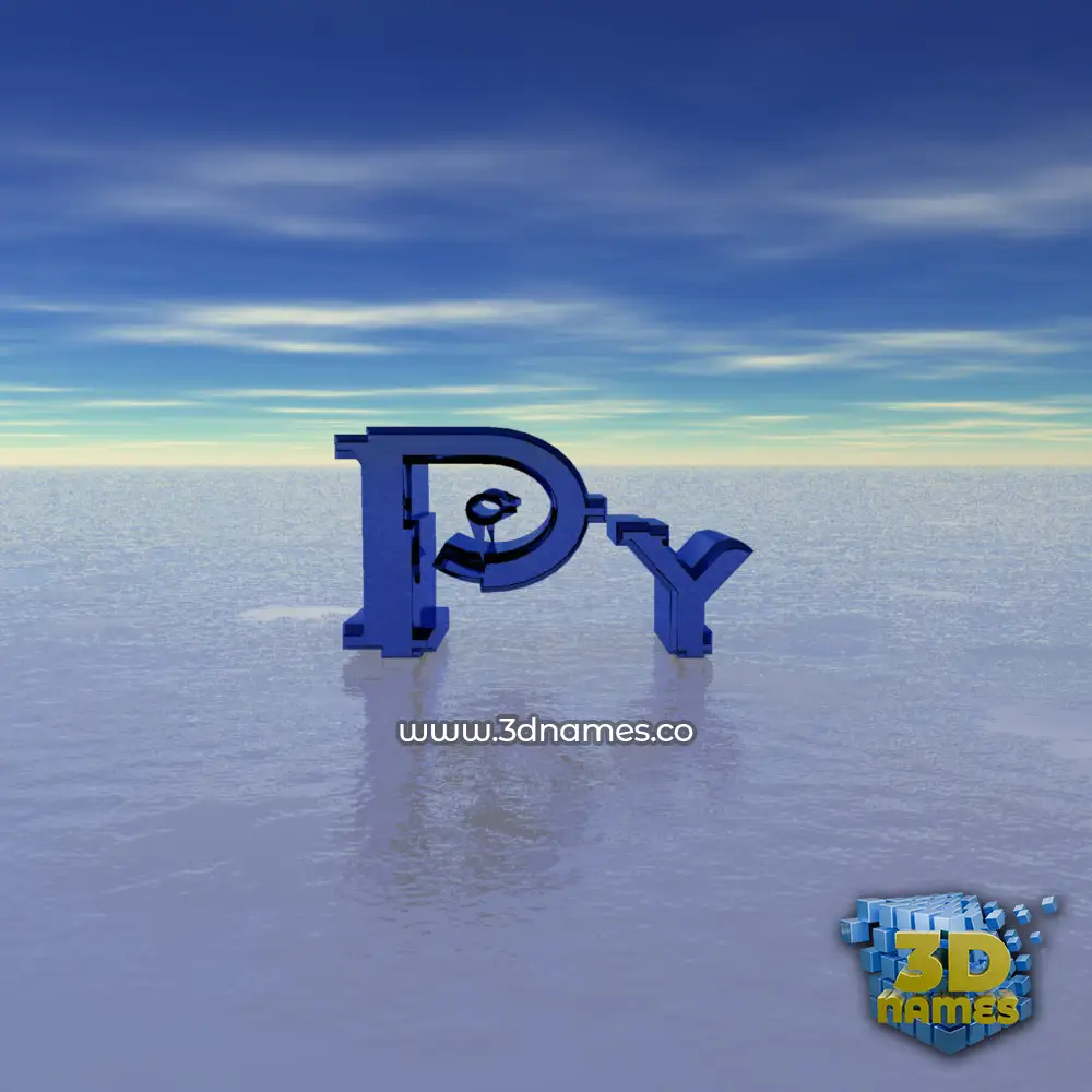 py in Horizon style - 3D name wallpaper