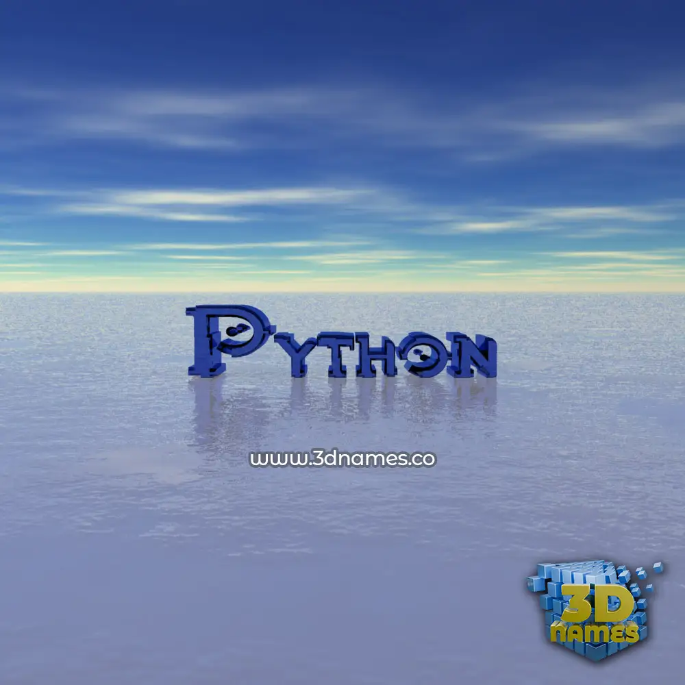 python in Horizon style - 3D name wallpaper