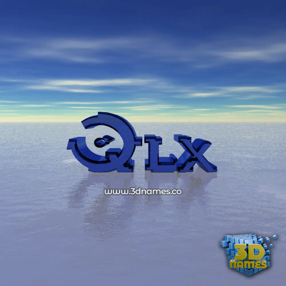qlx in Horizon style - 3D name wallpaper