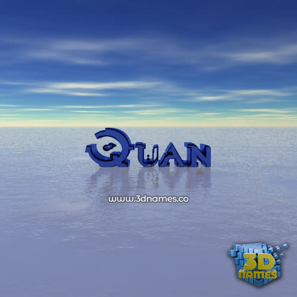 quan in Horizon style - 3D name wallpaper