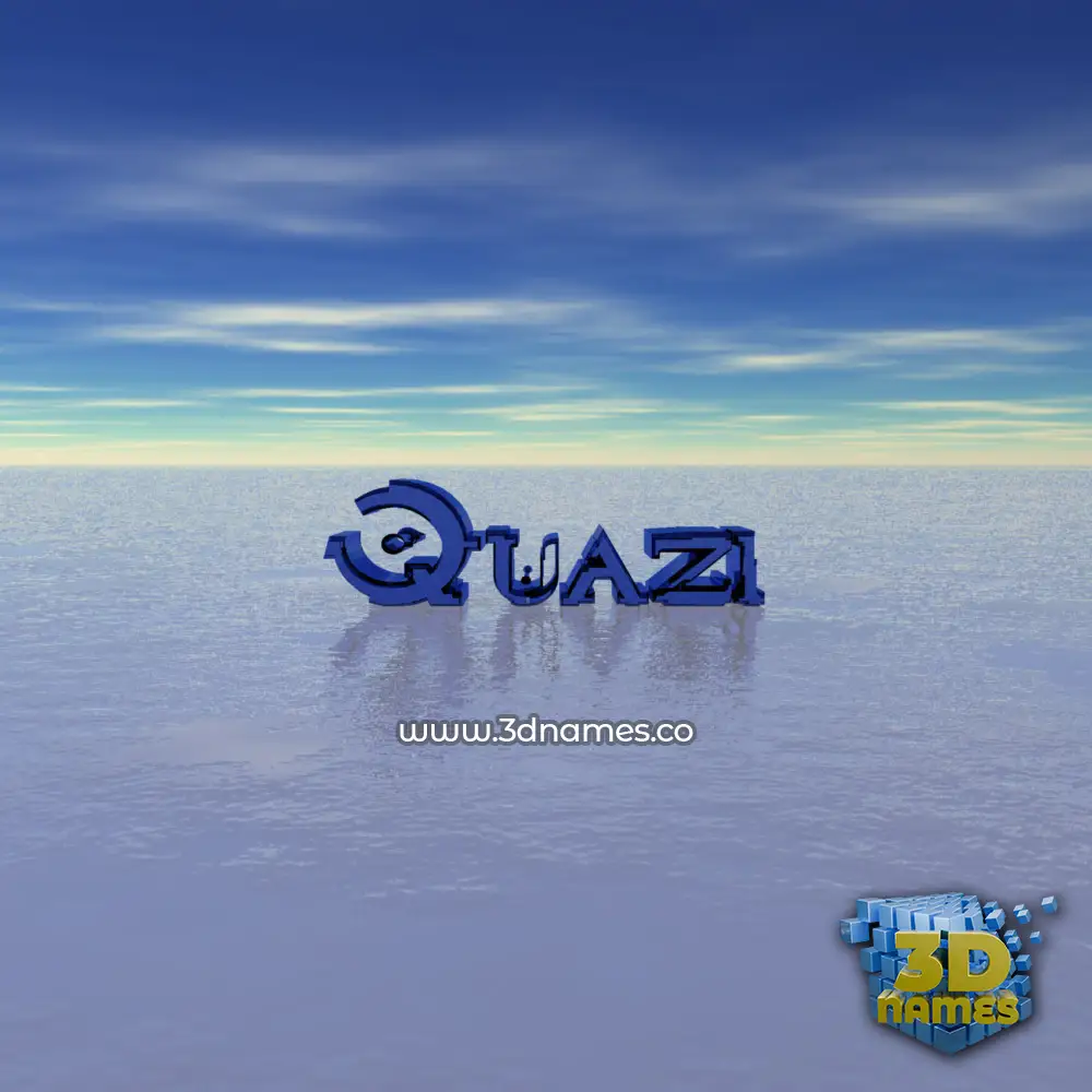 quazi in Horizon style - 3D name wallpaper