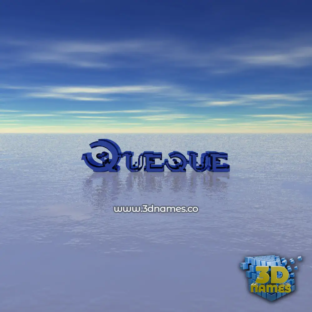 queque in Horizon style - 3D name wallpaper