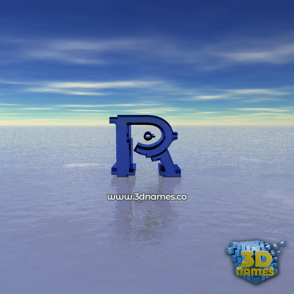r in Horizon style - 3D name wallpaper