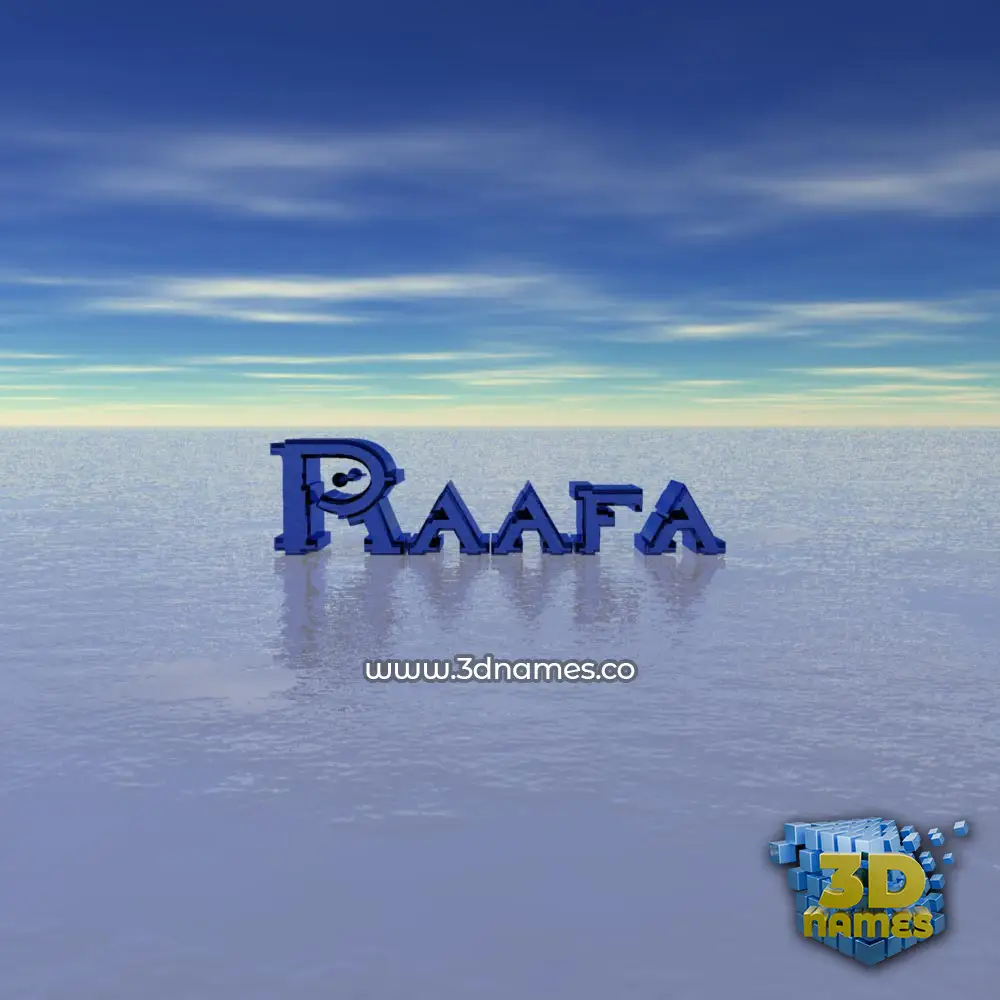 raafa in Horizon style - 3D name wallpaper