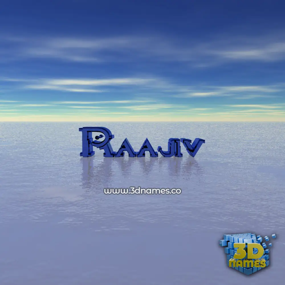 raajiv in Horizon style - 3D name wallpaper