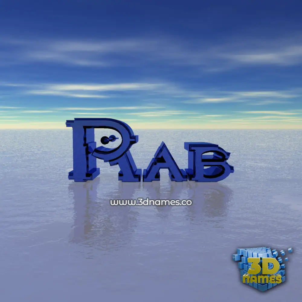 rab in Horizon style - 3D name wallpaper