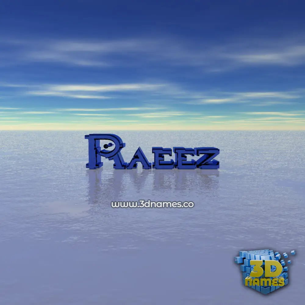 raeez in Horizon style - 3D name wallpaper