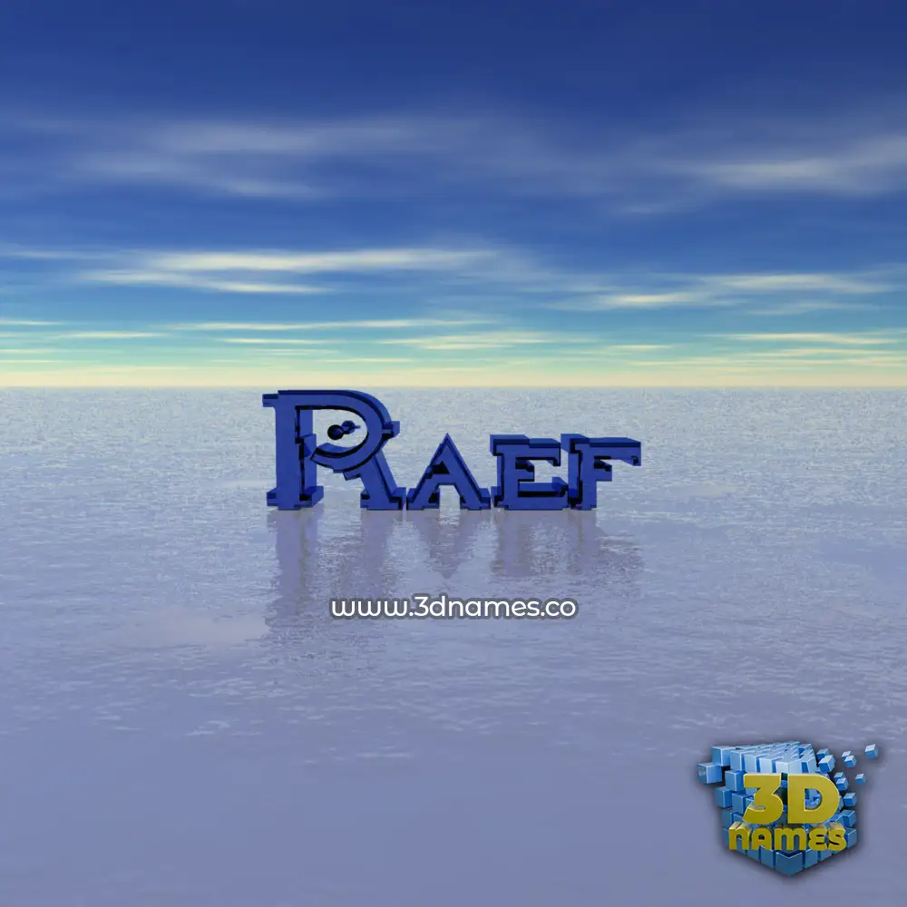 raef in Horizon style - 3D name wallpaper