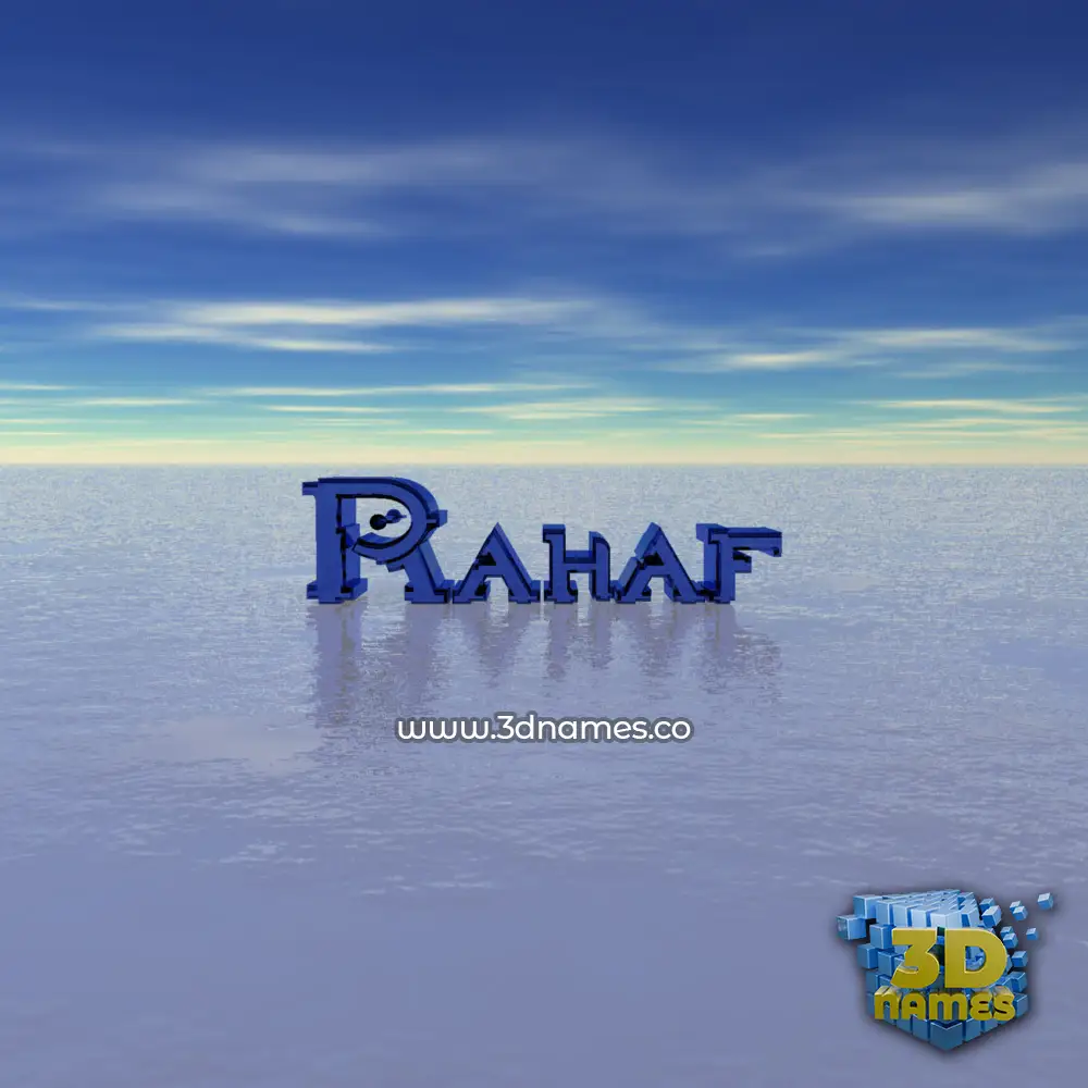 rahaf in Horizon style - 3D name wallpaper