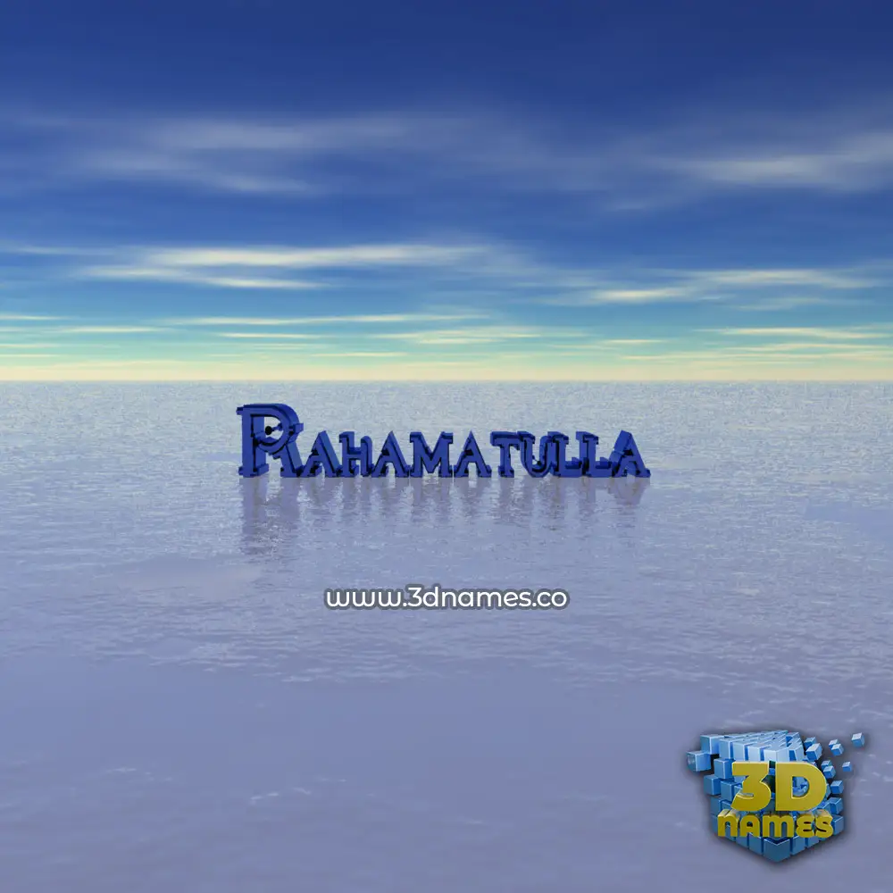 rahamatulla in Horizon style - 3D name wallpaper