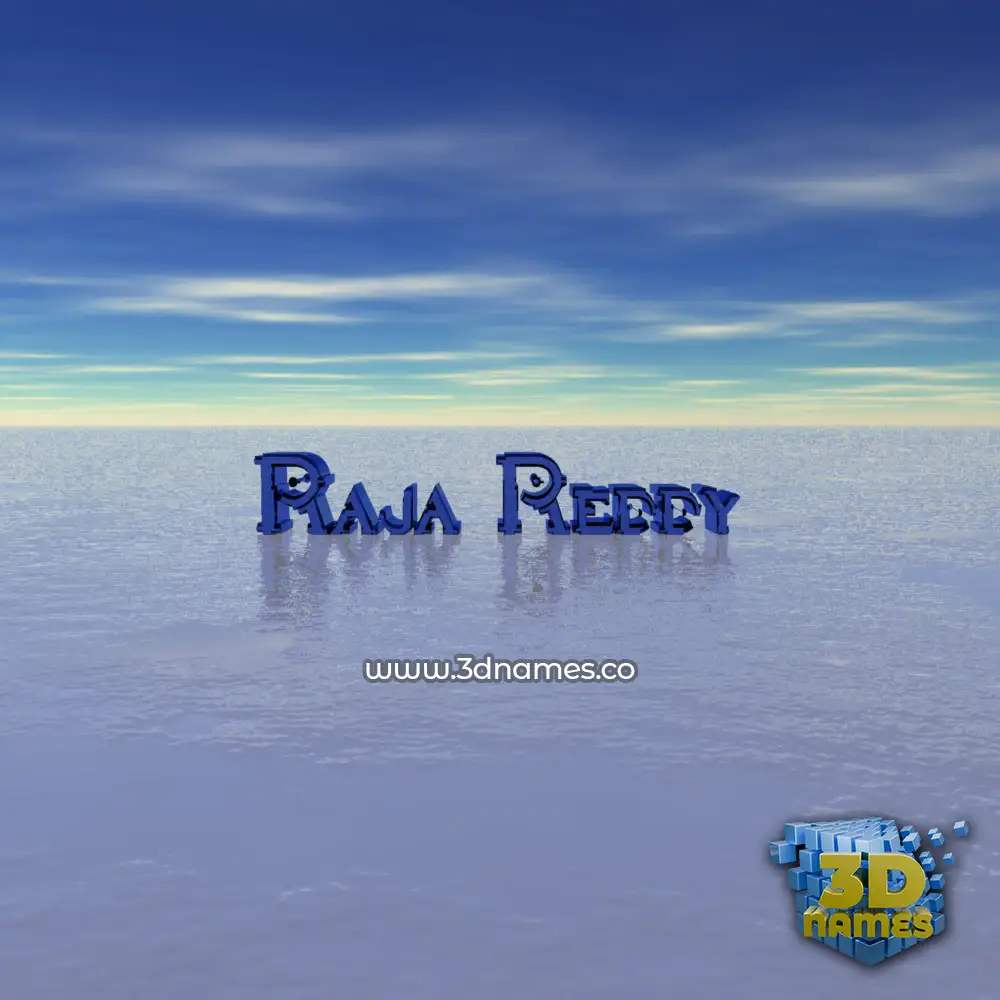 raja reddy in Horizon style - 3D name wallpaper