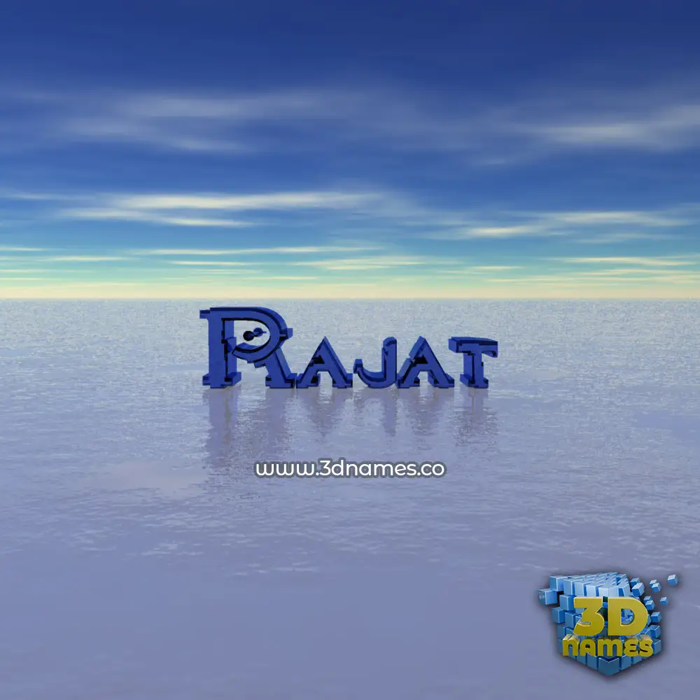 rajat in Horizon style - 3D name wallpaper