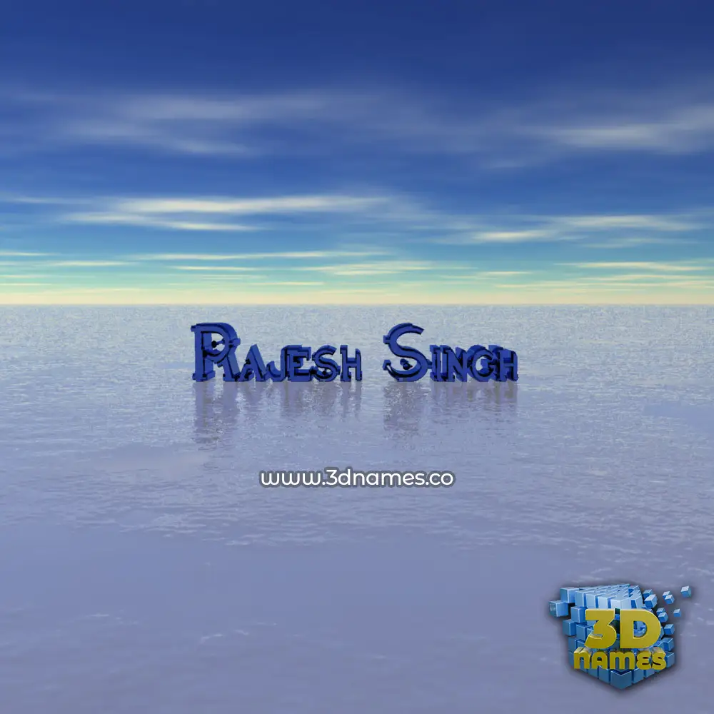 rajesh singh in Horizon style - 3D name wallpaper