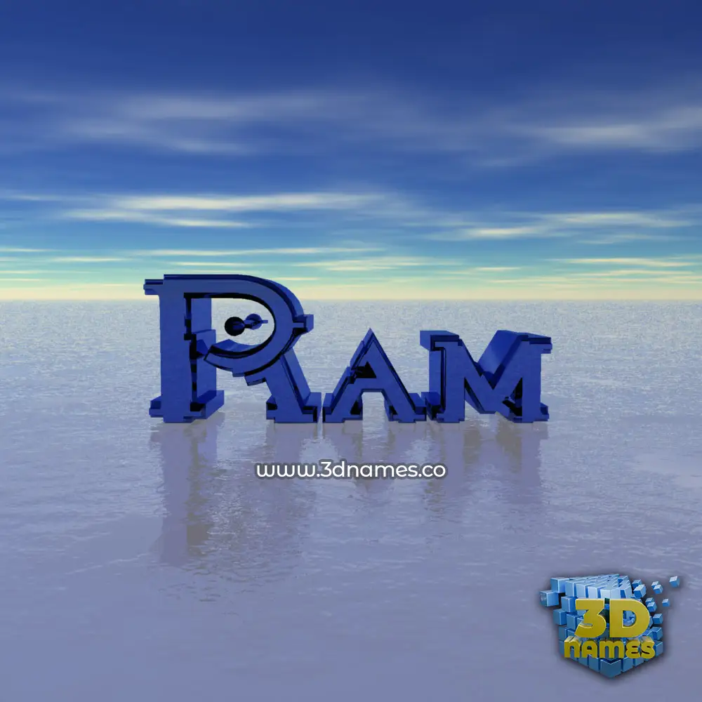 ram in Horizon style - 3D name wallpaper