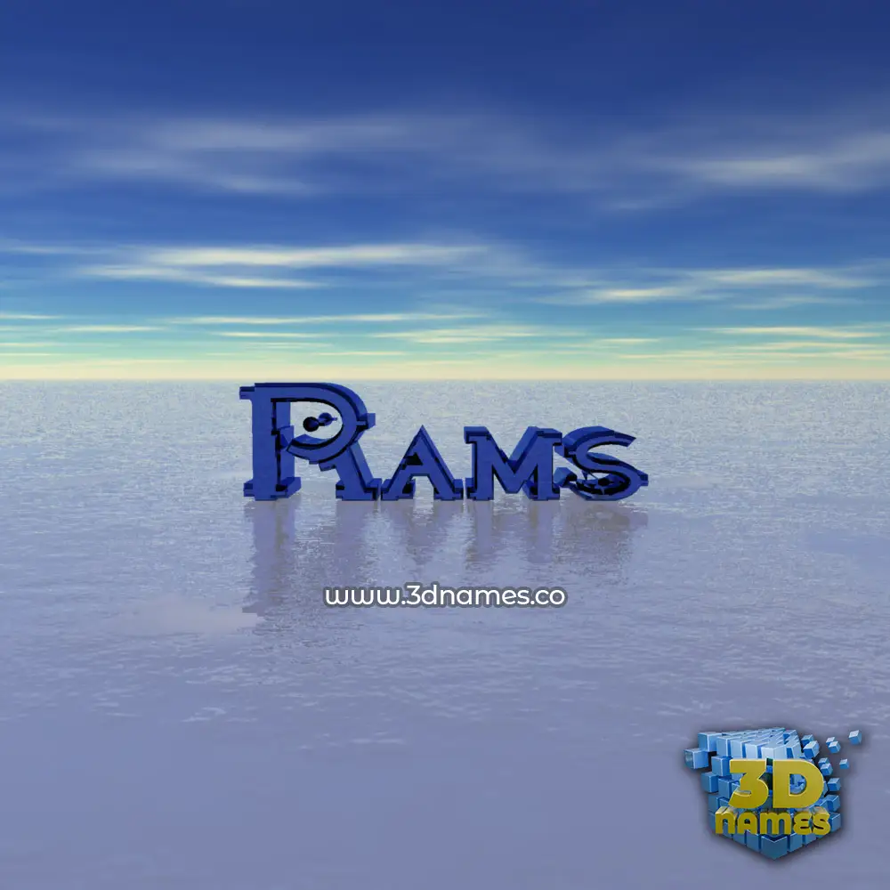 rams in Horizon style - 3D name wallpaper