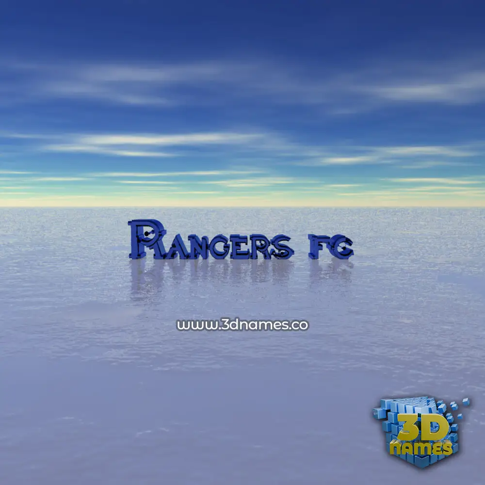 rangers fc in Horizon style - 3D name wallpaper
