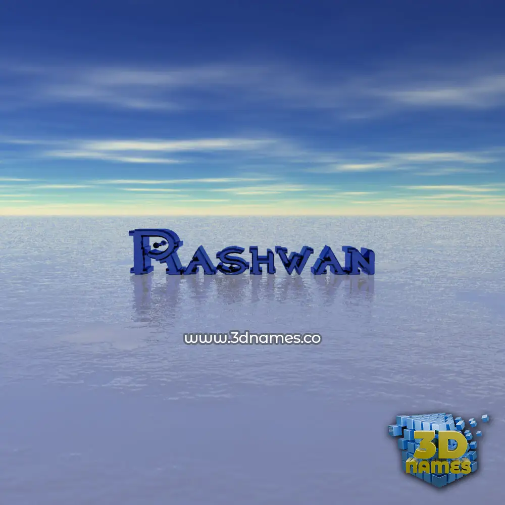 rashwan in Horizon style - 3D name wallpaper