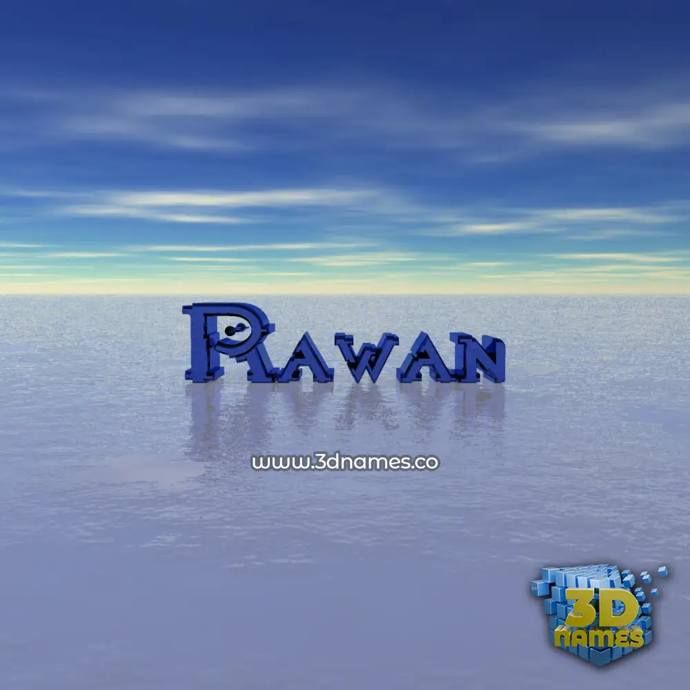 rawan in Horizon style - 3D name wallpaper