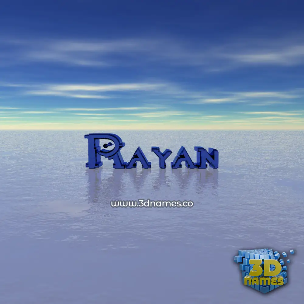 rayan in Horizon style - 3D name wallpaper
