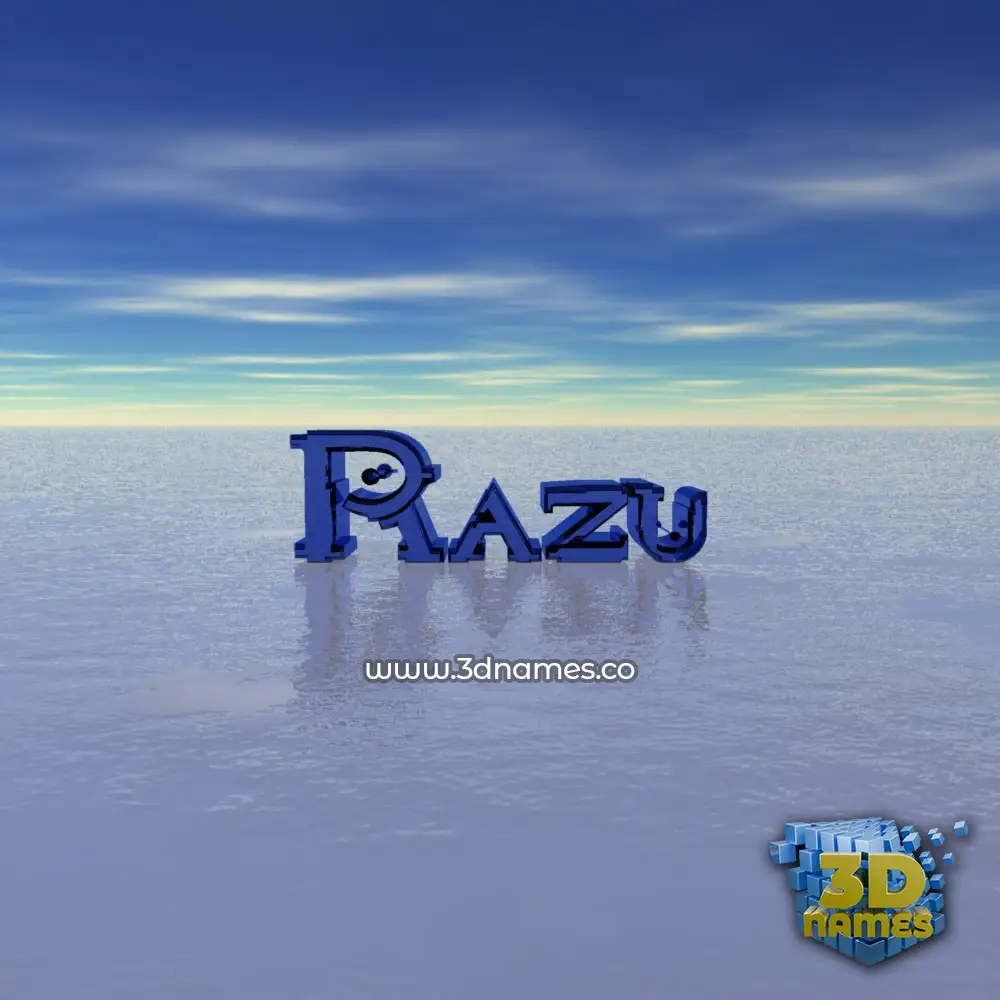 razu in Horizon style - 3D name wallpaper