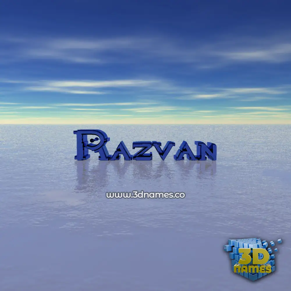 razvan in Horizon style - 3D name wallpaper