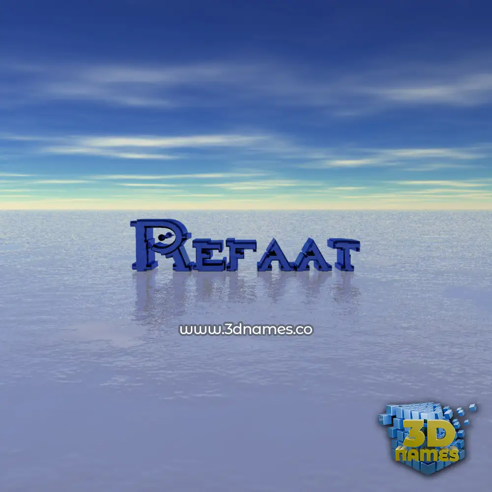 refaat in Horizon style - 3D name wallpaper