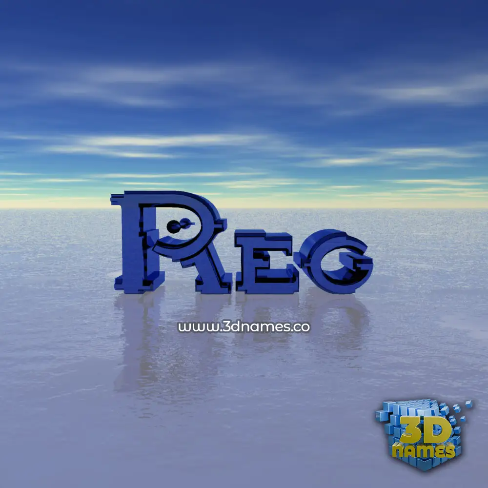 reg in Horizon style - 3D name wallpaper