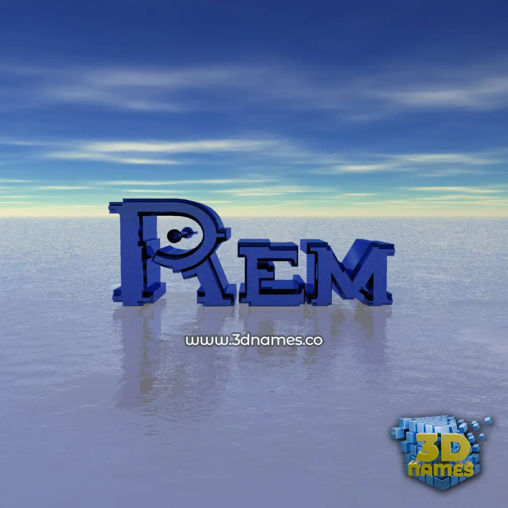 rem in Horizon style - 3D name wallpaper