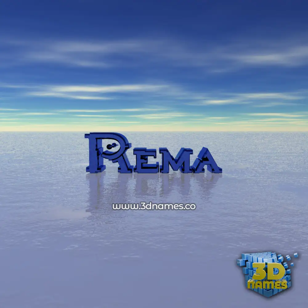rema in Horizon style - 3D name wallpaper
