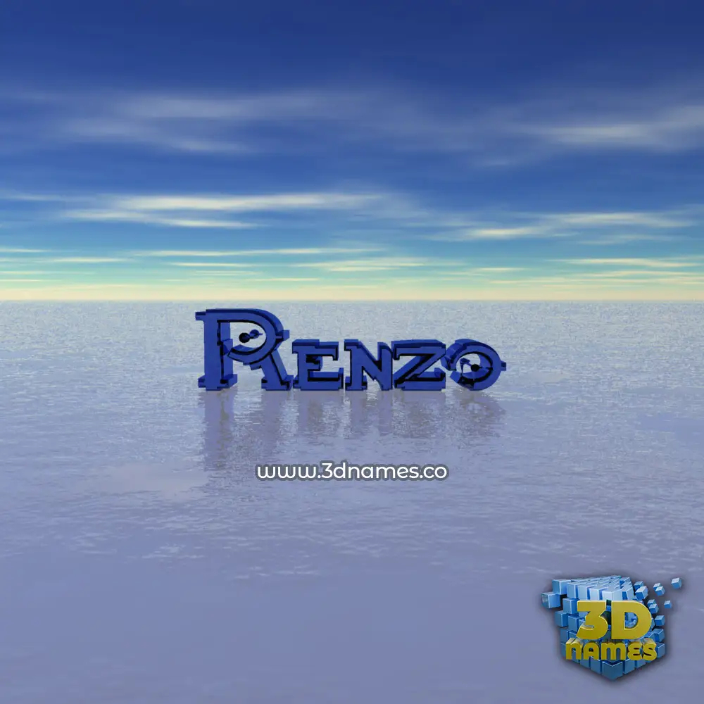 renzo in Horizon style - 3D name wallpaper