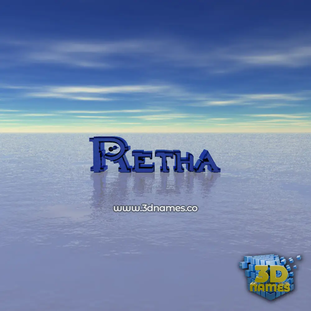 retha in Horizon style - 3D name wallpaper