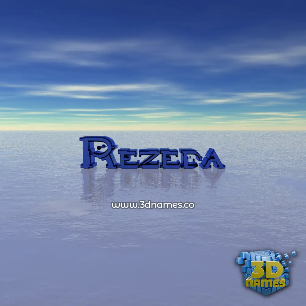 rezeda in Horizon style - 3D name wallpaper