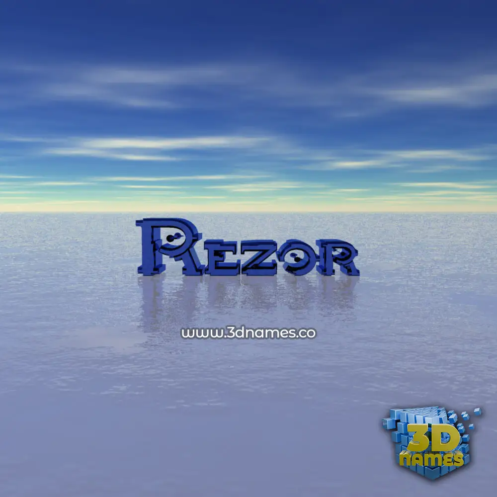 rezor in Horizon style - 3D name wallpaper