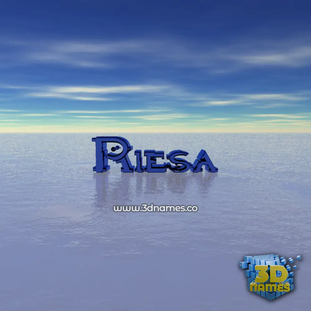 riesa in Horizon style - 3D name wallpaper