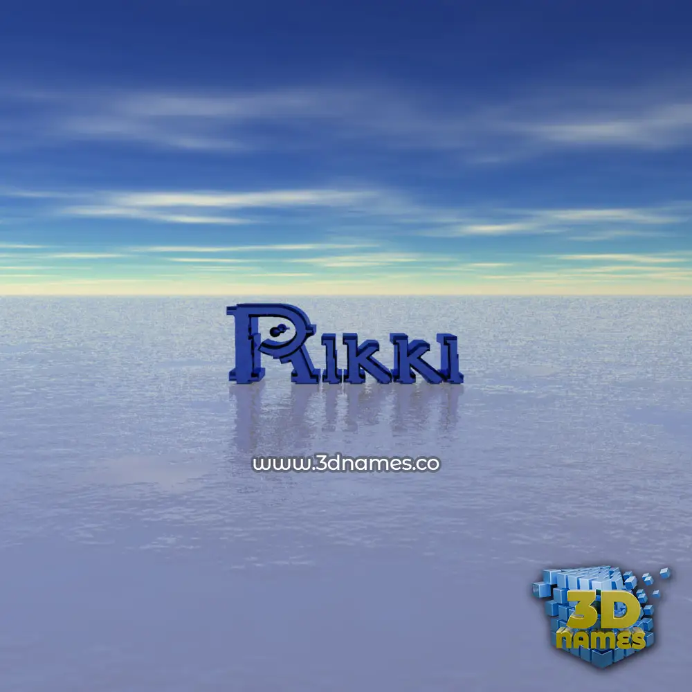 rikki in Horizon style - 3D name wallpaper